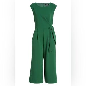 Tahari ASL Side Tie Crop Wide Leg Jumpsuit Size 2